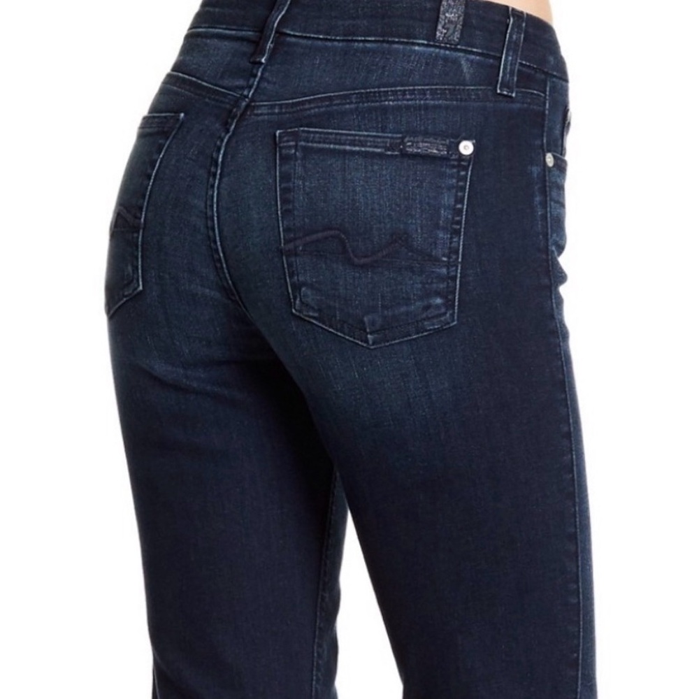 7 For All Mankind Dark Indigo Sarah Bootcut Jeans/29
